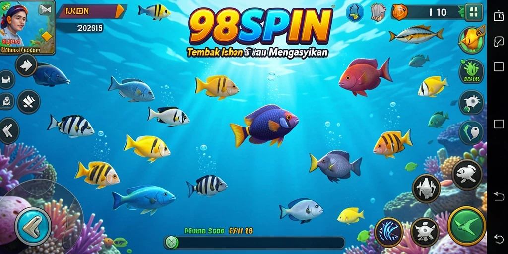Gameplay seru Tembak Ikan di 98SPIN yang menantang.