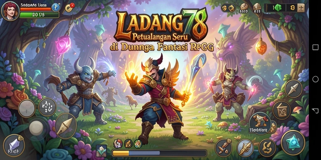 Tampilan gameplay seru di dunia RPG LADANG78.