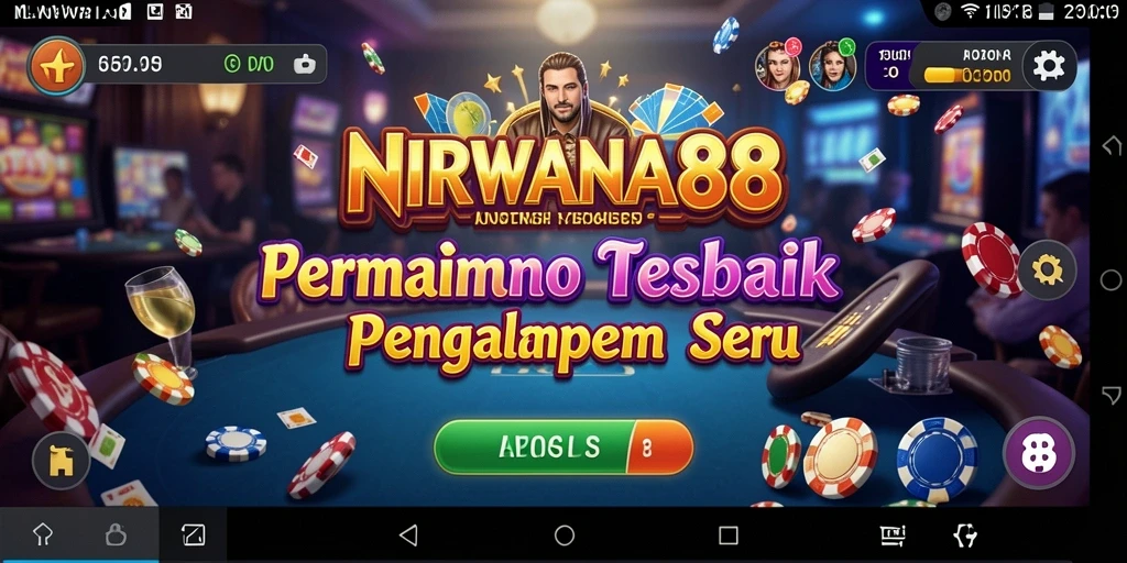 Screenshot utama NIRWANA88 menampilkan gameplay kasino yang mendebarkan.