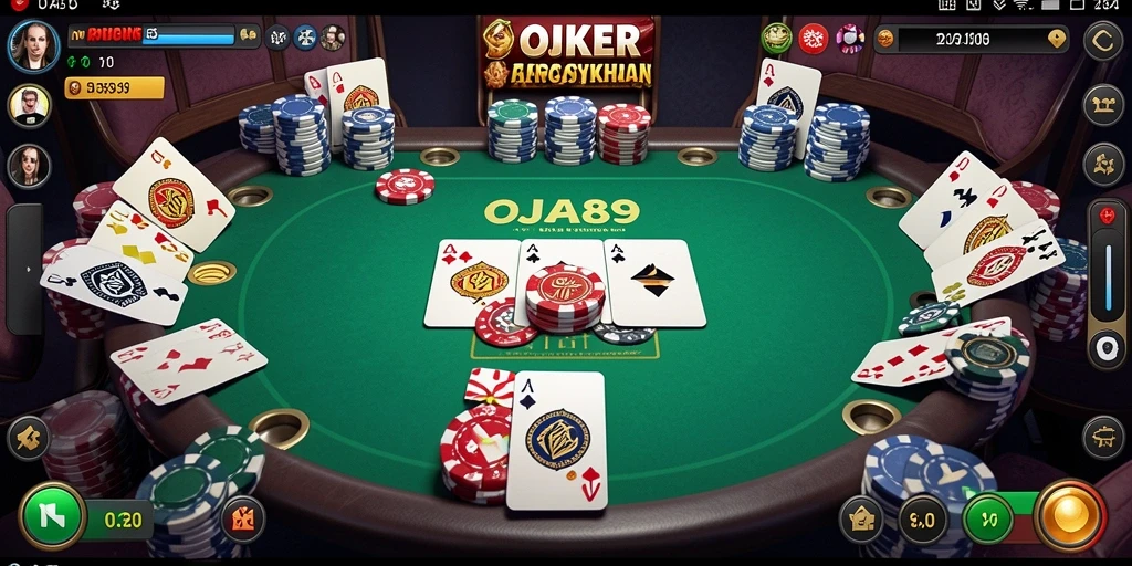 Tampilan screenshot OJA89 menampilkan aksi seru dalam permainan Poker.