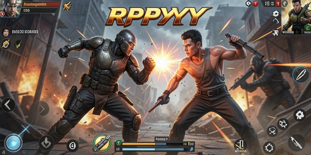 Screenshot gameplay RPYYY dengan aksi pertarungan yang mendebarkan.