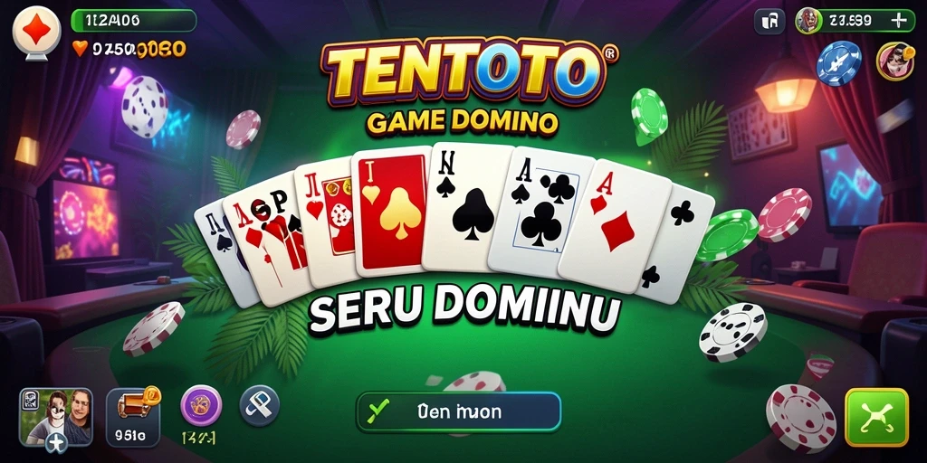 Gameplay seru TENTOTO dalam permainan Domino.