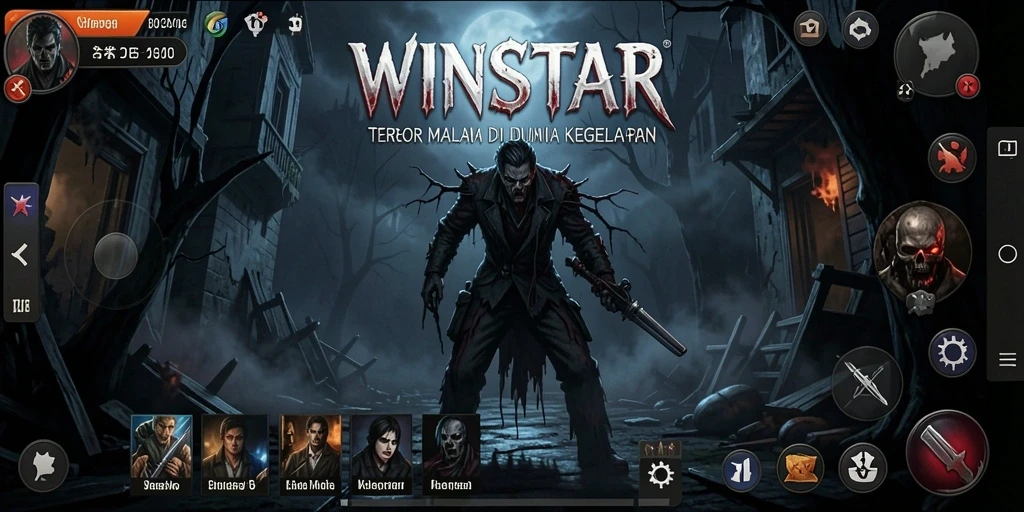 Screenshoot menampilkan suasana mencekam di dalam game WINSTAR.